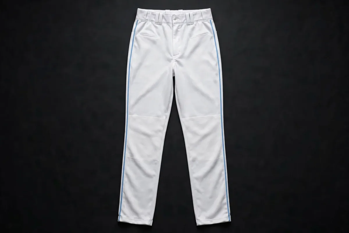 Away pants, white with light blue piping